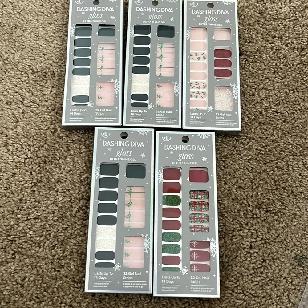 5 Ulta Dashing Diva Gloss Ultra Shine Gel Strips, no light required